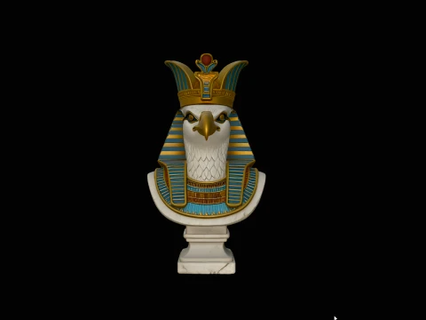 Horus Falcon Bust Statue Design 3 - 3D Print Model 3D Print Model