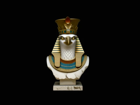 Horus Falcon Bust Statue Design 4 - 3D Print Model 3D Print Model