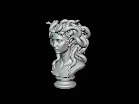 Medusa Bust Statue Design 1 - 3D Print Model 3D Print Model