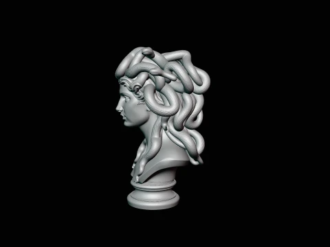 Medusa Bust Statue Design 1 - 3D Print Model 3D Print Model
