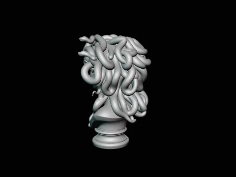 Medusa Bust Statue Design 1 - 3D Print Model 3D Print Model