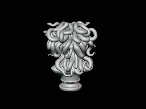 Medusa Bust Statue Design 1 - 3D Print Model 3D Print Model