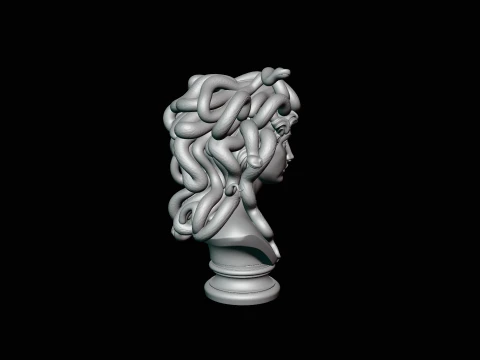 Medusa Bust Statue Design 1 - 3D Print Model 3D Print Model