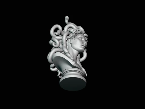 Medusa Bust Statue Design 1 - 3D Print Model 3D Print Model