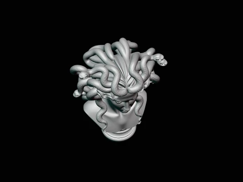 Medusa Bust Statue Design 1 - 3D Print Model 3D Print Model
