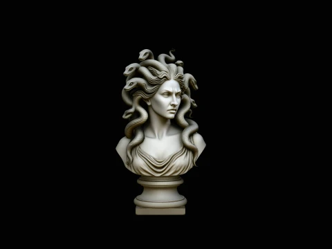 Medusa Bust Statue Design 2 - 3D Print Model 3D printmodel