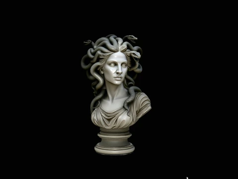 Medusa Bust Statue Design 3 - 3D Print Model 3D printmodel