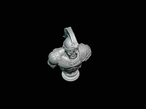 Greek Warrior Bust Statue Design 1 - 3D Print Model 3D Print Model