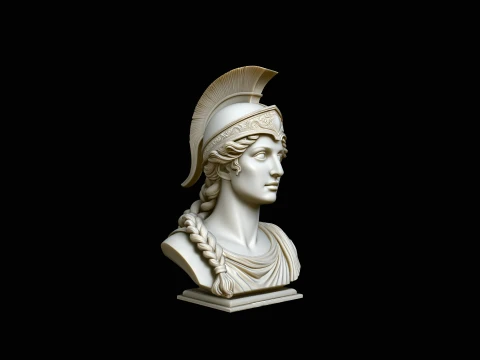 Athena Goddess Bust Statue Design 1 - 3D Print Model 3D Print Model