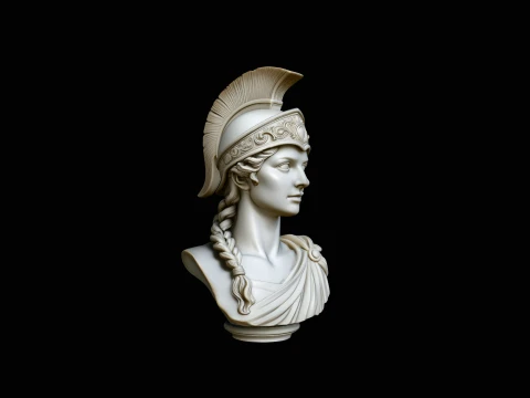Athena Goddess Bust Statue Design 2 - 3D Print Model 3D Print Model