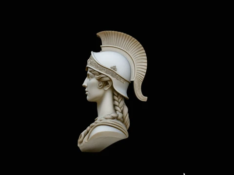 Athena Goddess Bust Statue Design 3 - 3D Print Model 3D Print Model
