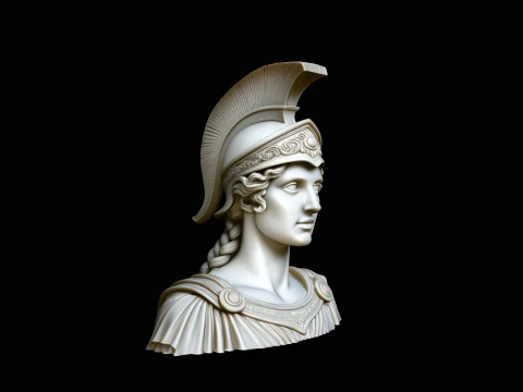 Athena Goddess Bust Statue Design 4 - 3D Print Model 3D Print Model