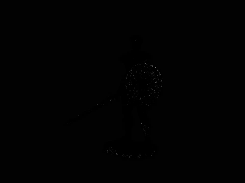 Female Warrior with Shield Statue Design 1 - 3D Print Model 3D Print Model
