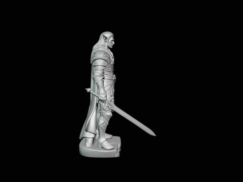 Elven Lord Statue Design 2 - 3D Print Model 3D Print Model
