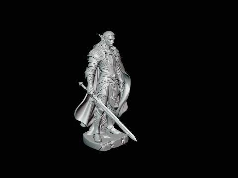 Elven Lord Statue Design 2 - 3D Print Model 3D Print Model