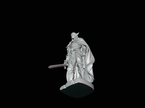 Elven Lord Statue Design 2 - 3D Print Model 3D Print Model