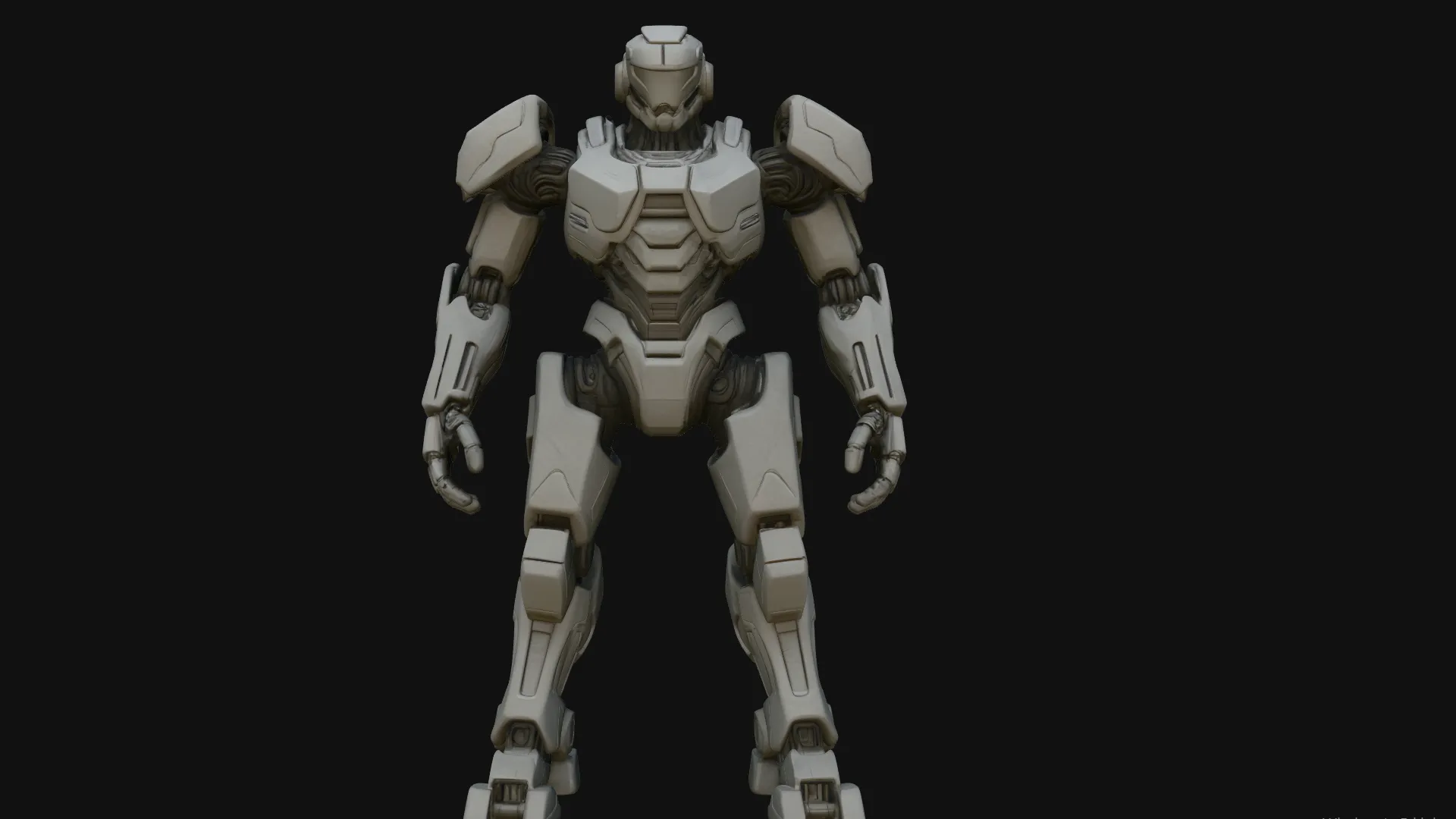 Armored Exosuit Robot Statue Design 2 - 3D Print Model 3D Print Model .c4d .max .obj .3ds .fbx .stl .blend 