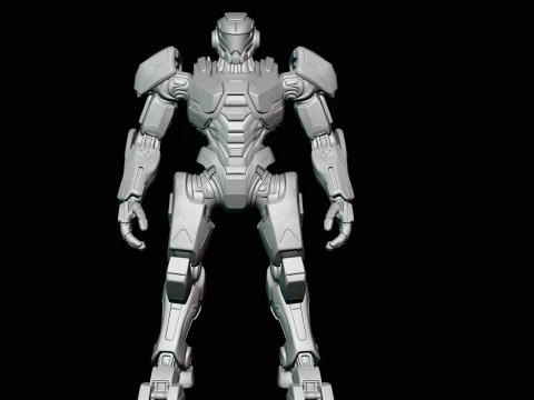 Armored Exosuit Robot Statue Design 2 - 3D Print Model 3D Print Model