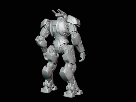 Armored Exosuit Robot Statue Design 2 - 3D Print Model 3D Print Model