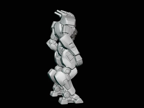 Armored Exosuit Robot Statue Design 2 - 3D Print Model 3D Print Model