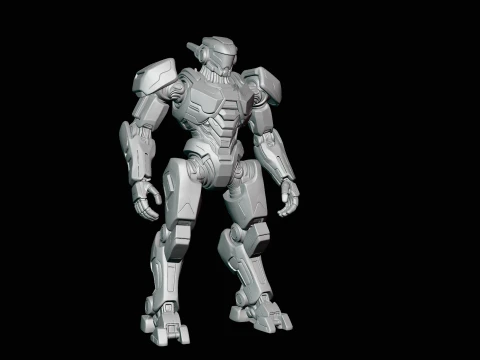 Armored Exosuit Robot Statue Design 2 - 3D Print Model 3D Print Model