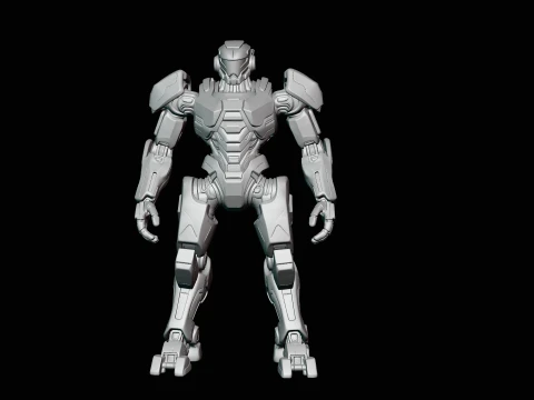 Armored Exosuit Robot Statue Design 2 - 3D Print Model 3D Print Model
