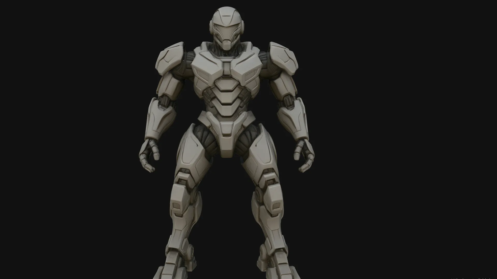 Armored Exosuit Robot Statue Design 4 - 3D Print Model 3D Print Model .c4d .max .obj .3ds .fbx .stl .blend 