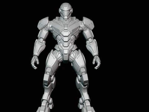 Armored Exosuit Robot Statue Design 4 - 3D Print Model 3D Print Model