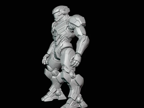 Armored Exosuit Robot Statue Design 4 - 3D Print Model 3D Print Model