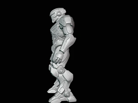 Armored Exosuit Robot Statue Design 4 - 3D Print Model 3D Print Model