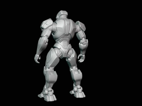 Armored Exosuit Robot Statue Design 4 - 3D Print Model 3D Print Model
