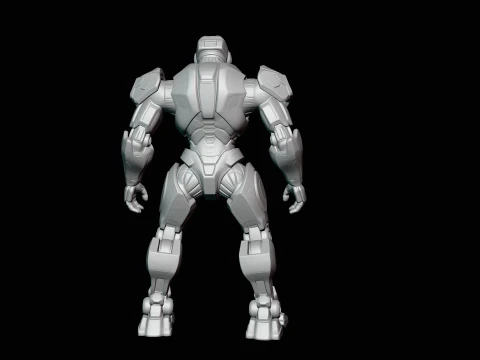 Armored Exosuit Robot Statue Design 4 - 3D Print Model 3D Print Model