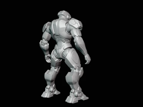 Armored Exosuit Robot Statue Design 4 - 3D Print Model 3D Print Model