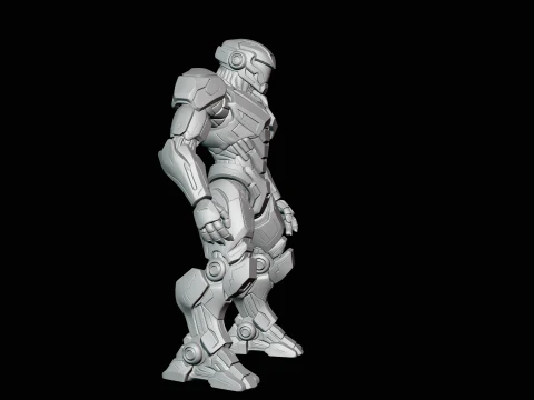 Armored Exosuit Robot Statue Design 4 - 3D Print Model 3D Print Model
