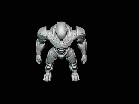 Armored Exosuit Robot Statue Design 4 - 3D Print Model 3D Print Model