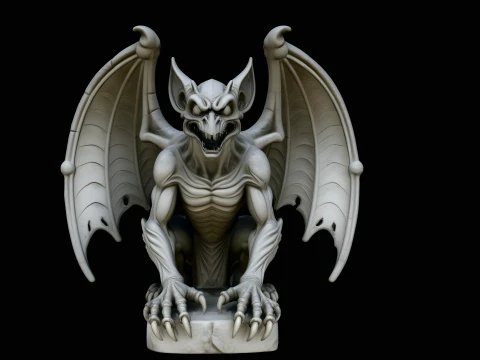 Gothic Gargoyle Statue Design 2 - 3D Print Model 3Dプリントモデル