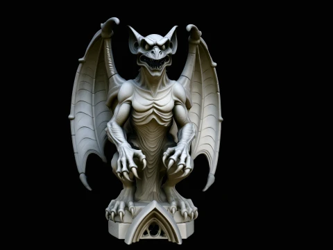 Gothic Gargoyle Statue Design 3 - 3D Print Model 3Dプリントモデル