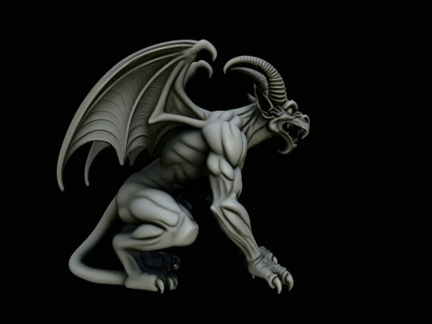 Gothic Gargoyle Statue Design 7 - 3D Print Model 3Dプリントモデル