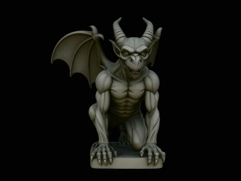 Gothic Gargoyle Statue Design 8 - 3D Print Model 3Dプリントモデル