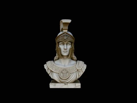 Athena Warrior Bust Pendant Design 1 - 3D Print Model 3D Print Model