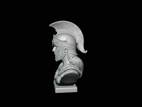 Athena Warrior Bust Pendant Design 1 - 3D Print Model 3D Print Model