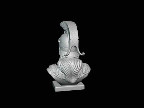 Athena Warrior Bust Pendant Design 1 - 3D Print Model 3D Print Model