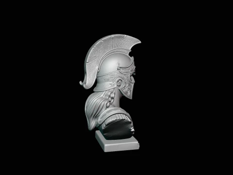 Athena Warrior Bust Pendant Design 1 - 3D Print Model 3D Print Model
