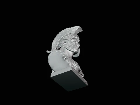 Athena Warrior Bust Pendant Design 1 - 3D Print Model 3D Print Model