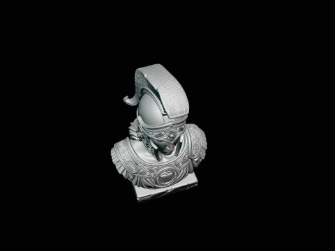 Athena Warrior Bust Pendant Design 1 - 3D Print Model 3D Print Model