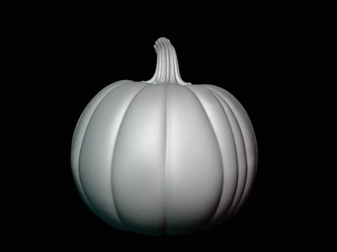 Skull Carved Pumpkin Statue Design 1 - 3D Print Model 3D Print Model