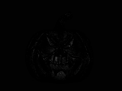 Skull Carved Pumpkin Statue Design 1 - 3D Print Model 3D Print Model