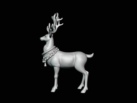 Christmas Reindeer Statue Design 2 - 3D Print Model 3D Print Model