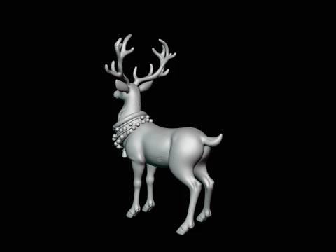 Christmas Reindeer Statue Design 2 - 3D Print Model 3D Print Model