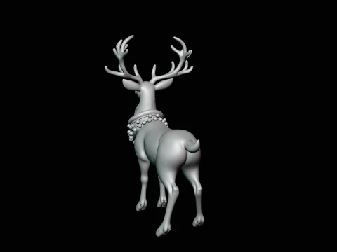 Christmas Reindeer Statue Design 2 - 3D Print Model 3D Print Model